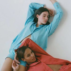 Rationalle Poplin Shirt & Shorts set in cynan